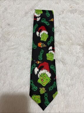 The Grinch Holiday Tie - Black, Green & Red